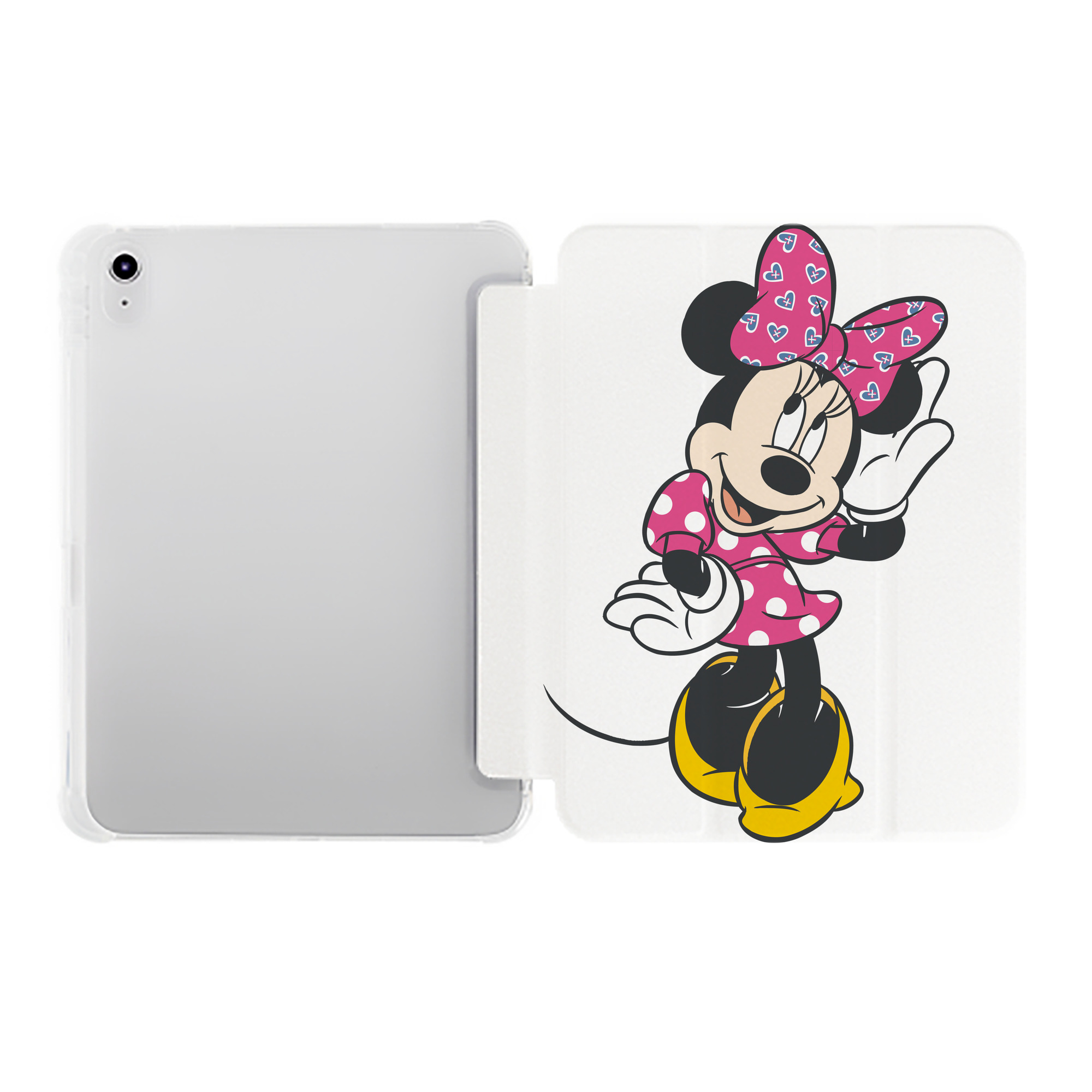 （画像用） ミッキーマウス Mickey Mouse IPad ケース ペン収納付き 三つ折りスタンド PUレザー×シリコン 対応機種9.5/10.5/10.9インチ